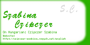 szabina czipczer business card